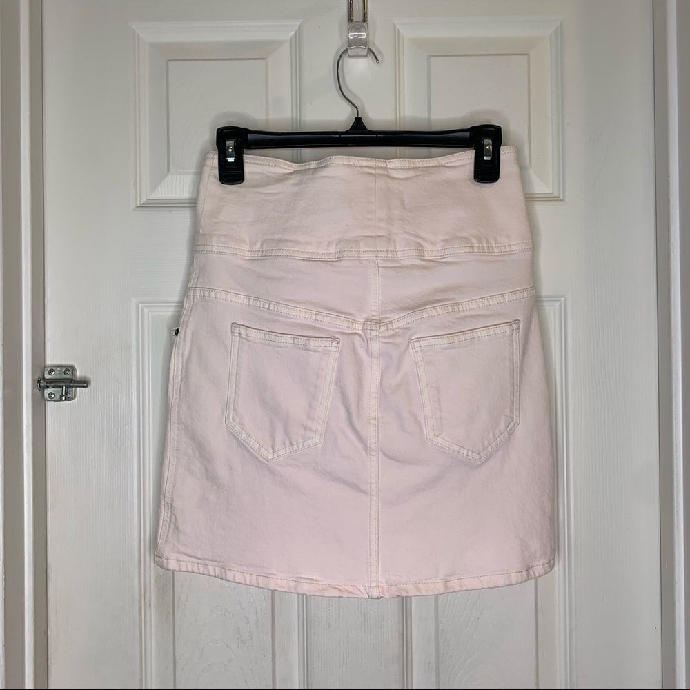 Rebecca Minkoff Callie Pink Denim Skirt Size XS - Picture 9 of 11